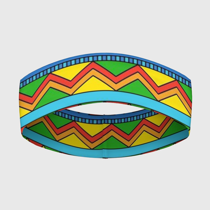 Повязка на голову 3D Красивый цветной орнамент фото