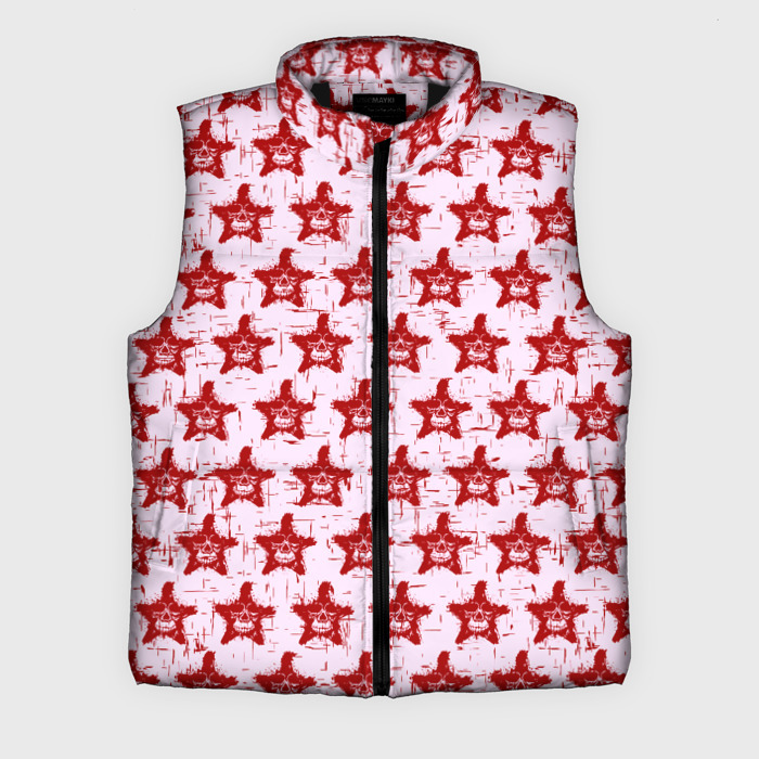 Мужской жилет утепленный 3D Череп и звезда фото