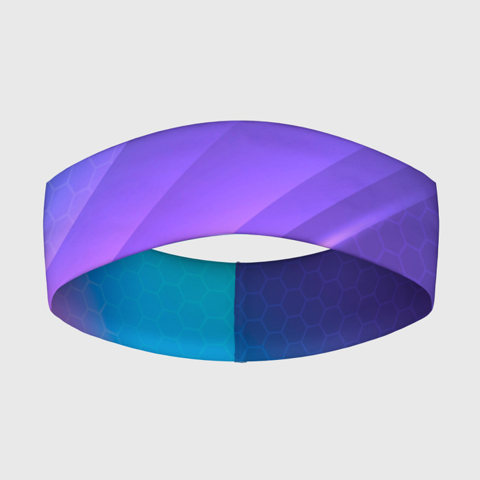 Повязка на голову 3D Абстракция Неон соты фото