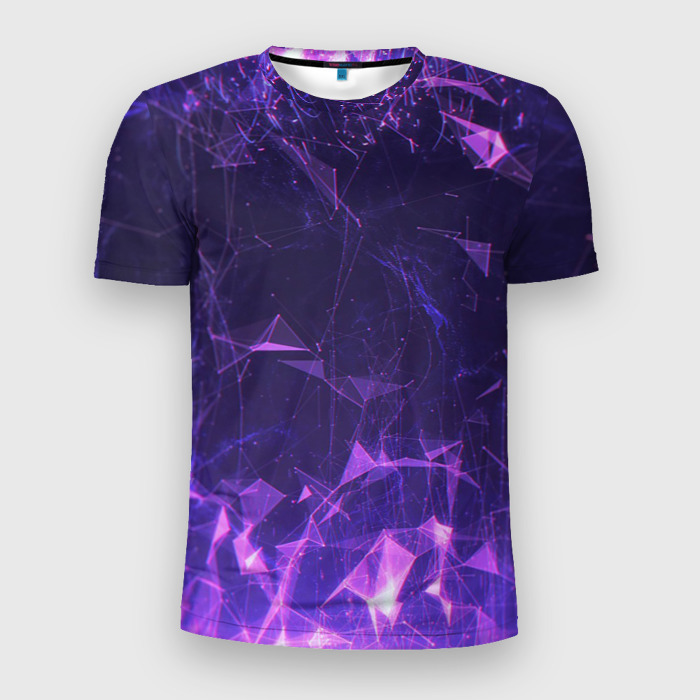 Мужская футболка 3D Slim Розовый неон фото