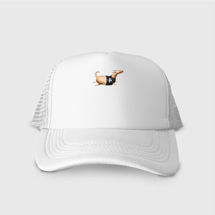 Кепка тракер с сеткой Борзая собака под номером 4 фото