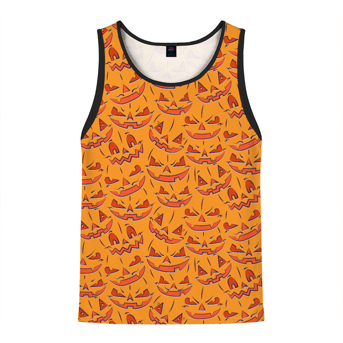 Мужская майка 3D Halloween Pumpkin Pattern фото