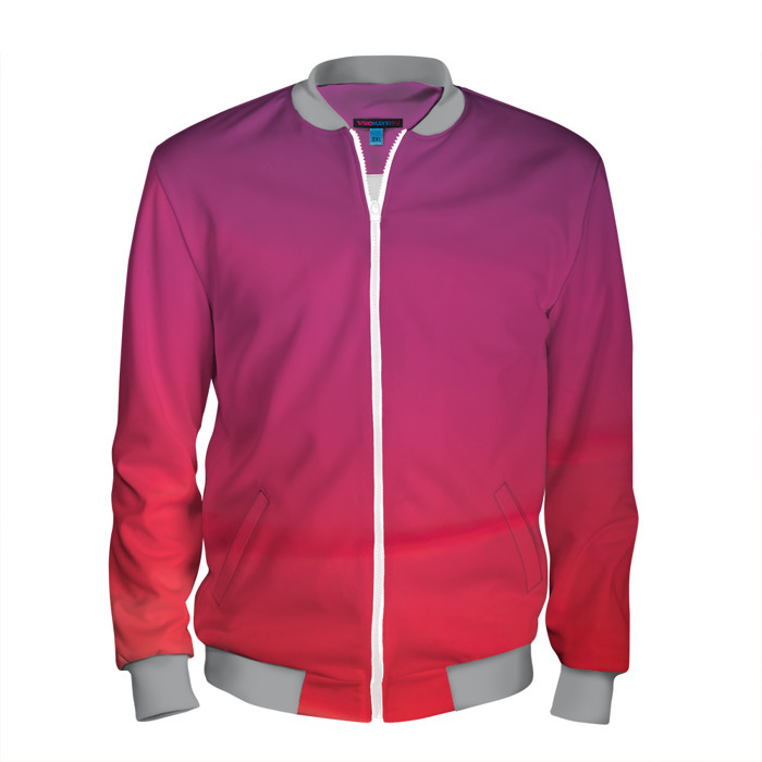 Мужской бомбер 3D Красное небо фото