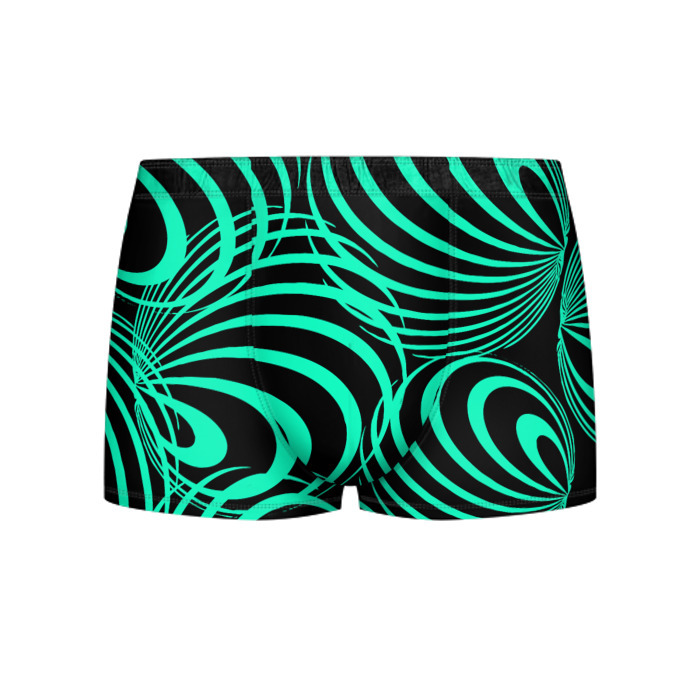 Мужские трусы 3D Зелёные полоски фото