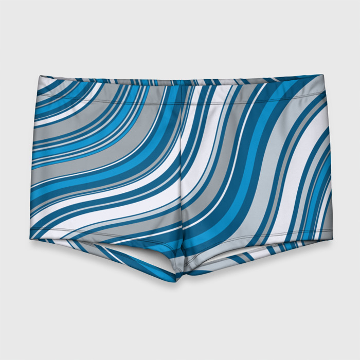 Мужские купальные плавки 3D Волнистые полосы   текстура фото