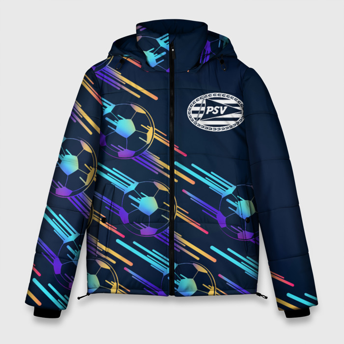 Мужская зимняя куртка 3D PSV градиентные мячи фото