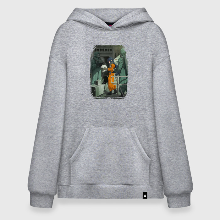 Худи SuperOversize хлопок Милая Ирина   Луна Лайка и Носферату фото