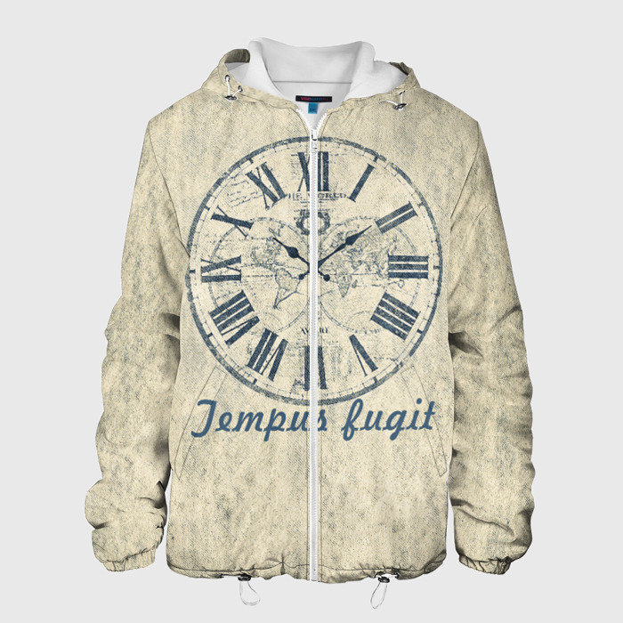 Мужская куртка 3D Часы тикают  время бежит фото