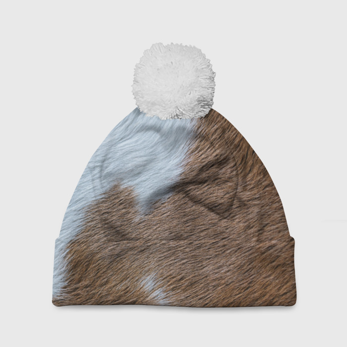 Шапка 3D c помпоном Теплый мех фото