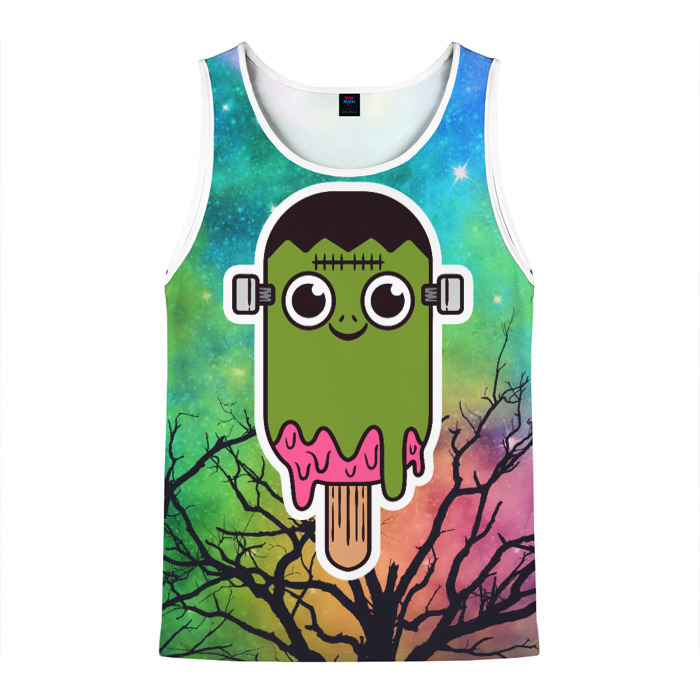 Мужская майка 3D Мороженое зомби фото