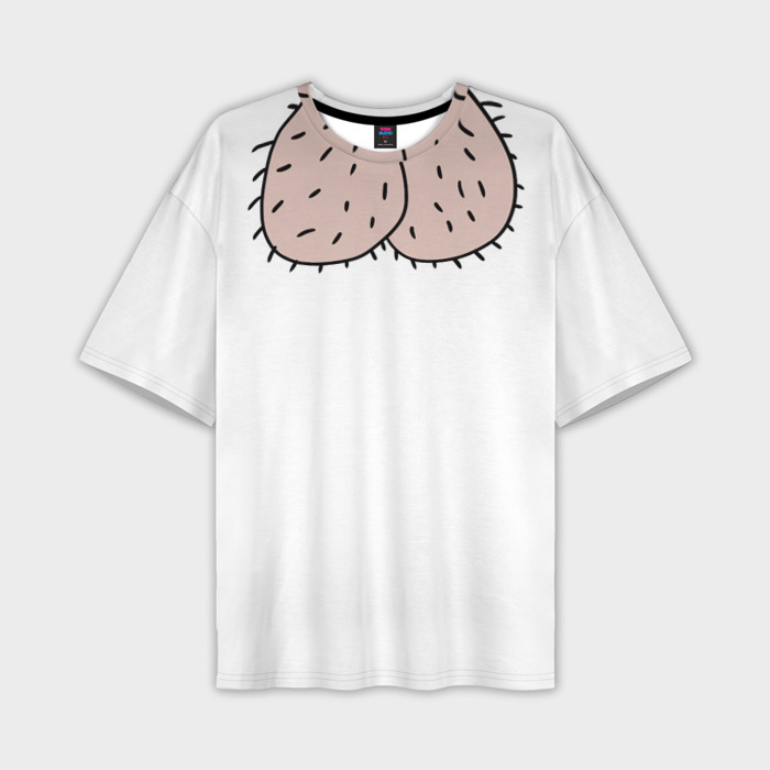 Мужская футболка OVERSIZE 3D Человек яйца фото