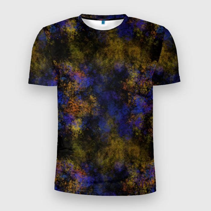 Мужская футболка 3D Slim набрызг краски фото