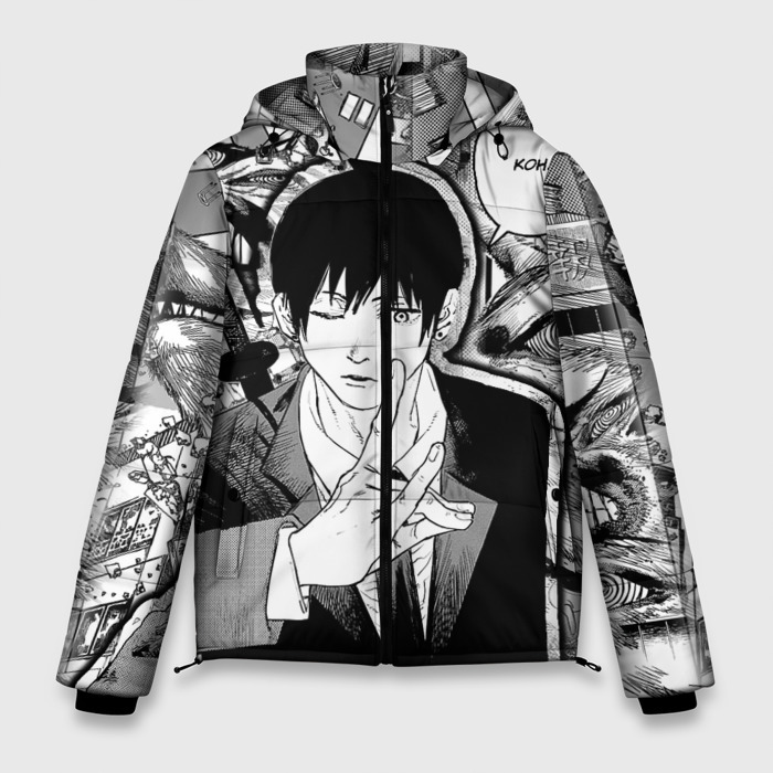 Мужская зимняя куртка 3D Аки Человек Бензопила фото