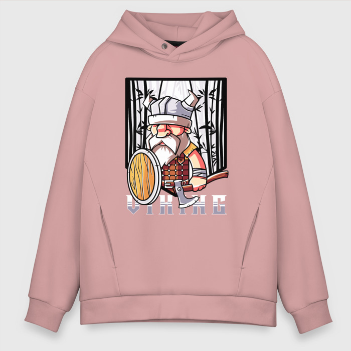 Мужское худи Oversize хлопок Викинг с топором фото