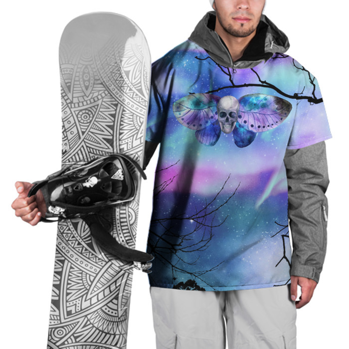 Накидка на куртку 3D Бабочка   череп фото