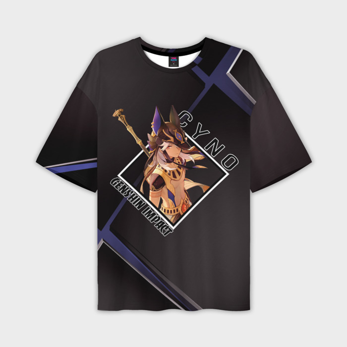 Мужская футболка OVERSIZE 3D Сайно в ромбе фото