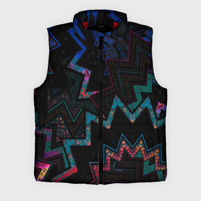 Мужской жилет утепленный 3D Этнический Узор фото