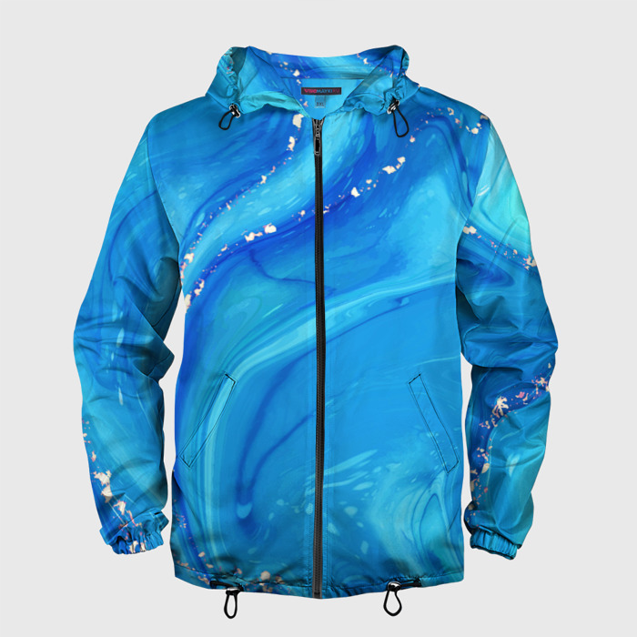 Мужская ветровка 3D Лазурит фото