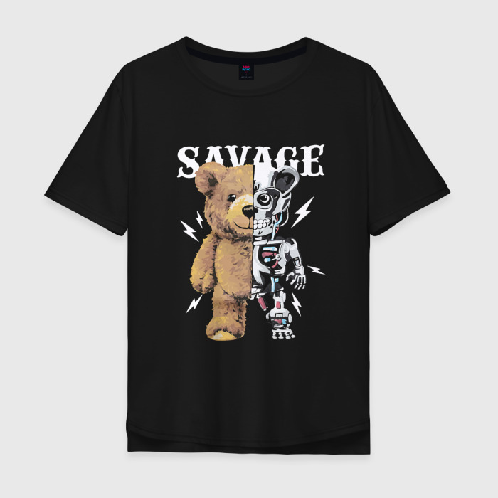Мужская футболка хлопок Oversize Savage Bear фото