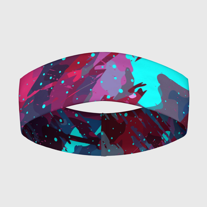 Повязка на голову 3D Смешанные краски фото