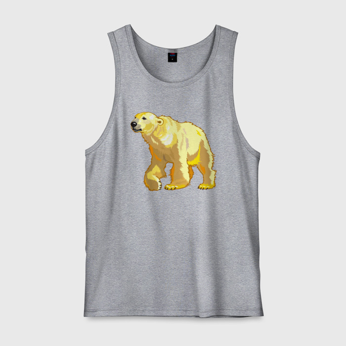 Мужская майка хлопок Белый медведь фото