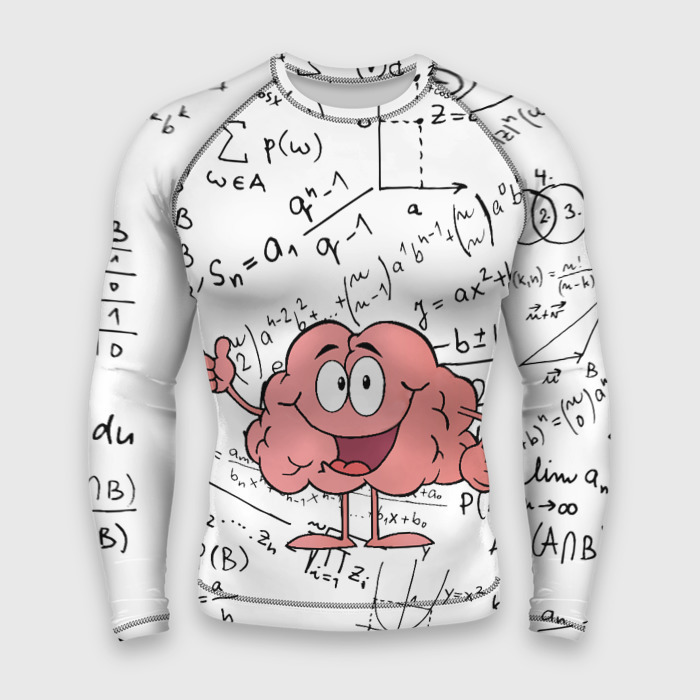 Мужской рашгард 3D Самый умный мозг фото