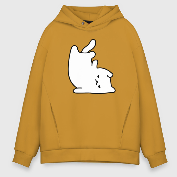 Мужское худи Oversize хлопок Котик   акробатический этюд фото