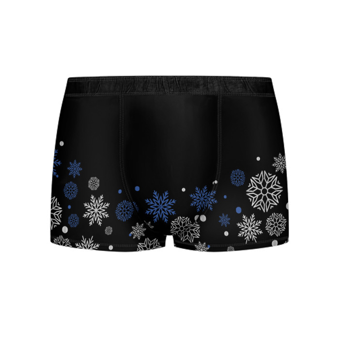 Мужские трусы 3D Снежинки   Новогодние фото