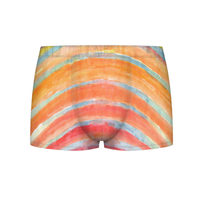 Мужские трусы 3D Оранжевые полосы акварель фото