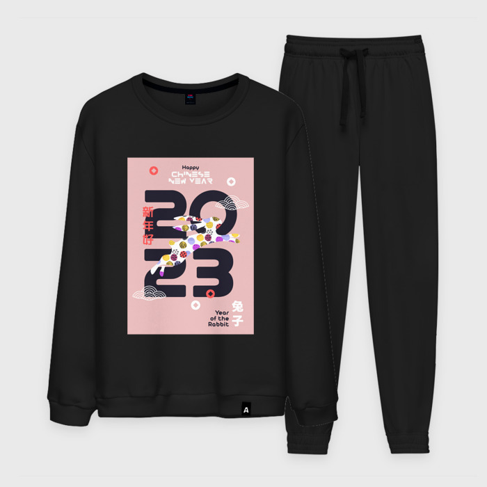 Мужской костюм хлопок 2023    год кролика фото