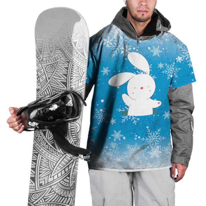 Накидка на куртку 3D Зайчик  из норки фото