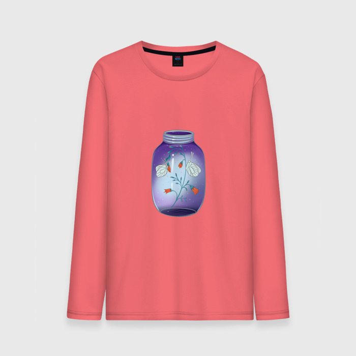 Мужской лонгслив хлопок Волшебный мир в банке фото