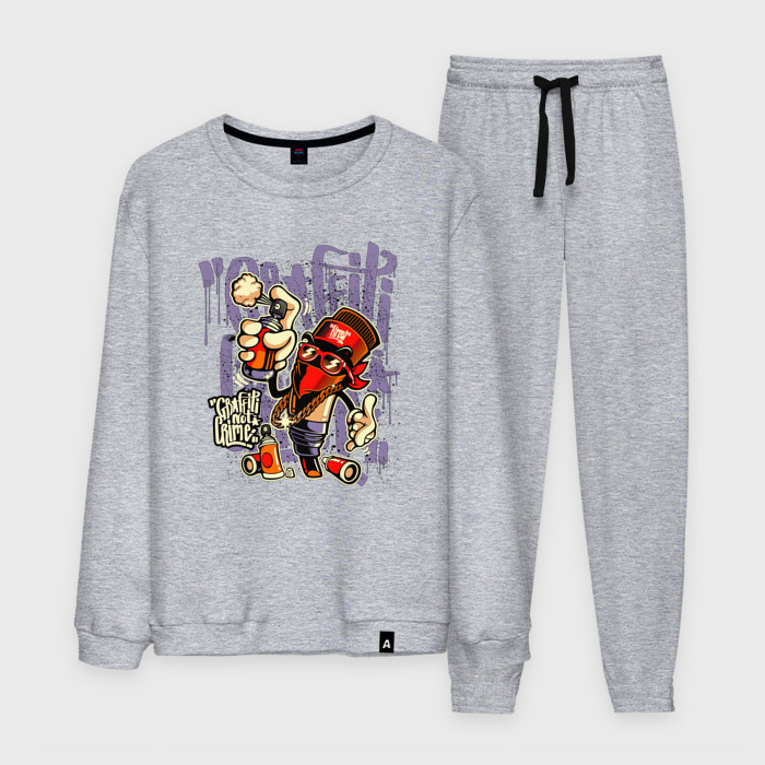 Мужской костюм хлопок Граффити маркер с баллончиком фото