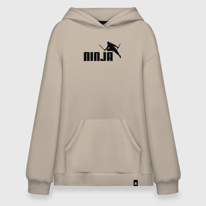 Худи SuperOversize хлопок Ниндзя вместо пумы фото