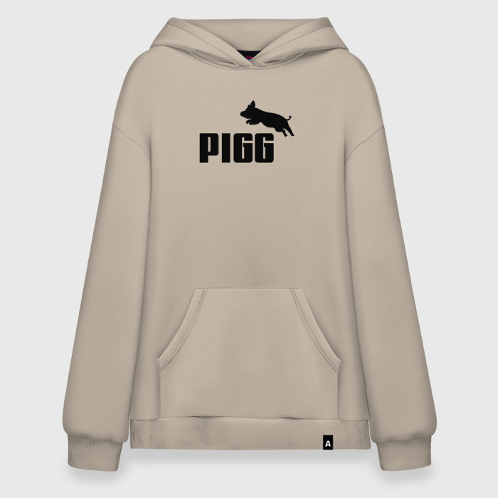 Худи SuperOversize хлопок Пигг вместо пумы фото