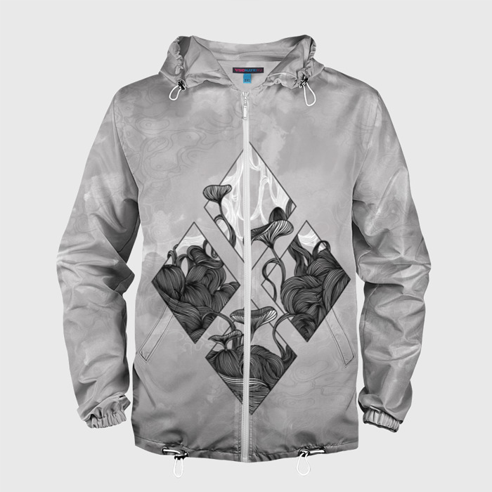 Мужская ветровка 3D Грибочки фото