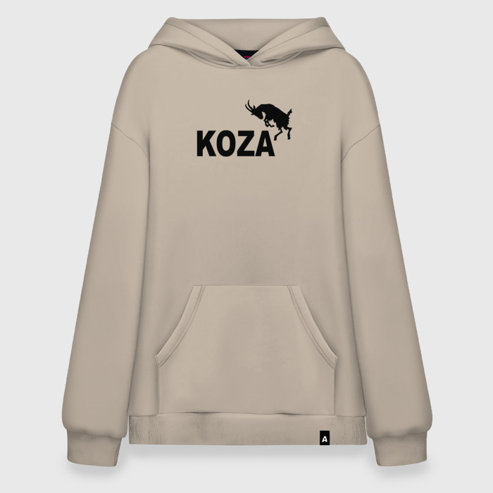 Худи SuperOversize хлопок Коза вместо пумы фото