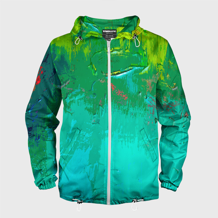 Мужская ветровка 3D Абстрактные краски   текстура фото