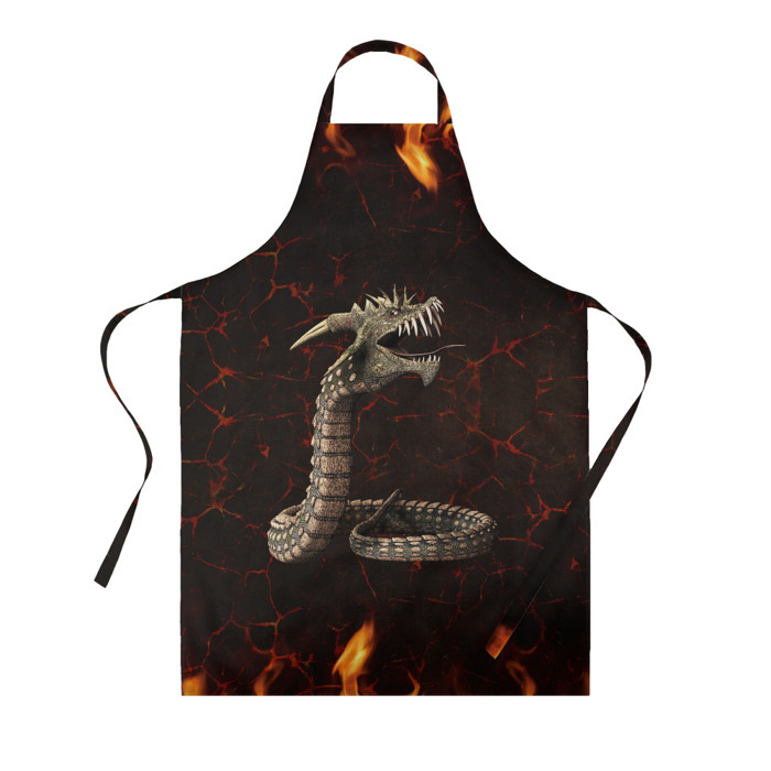 Фартук 3D Суровый злой дракон фото