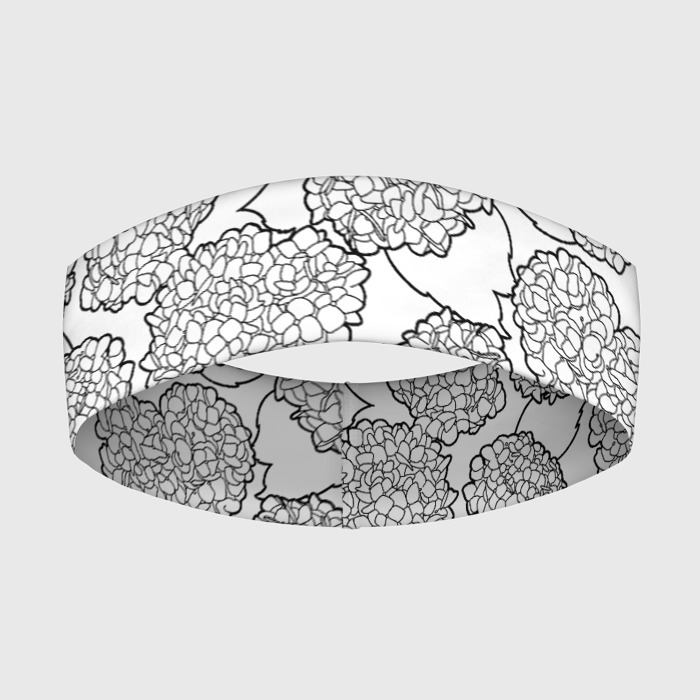 Повязка на голову 3D Гортензии фото