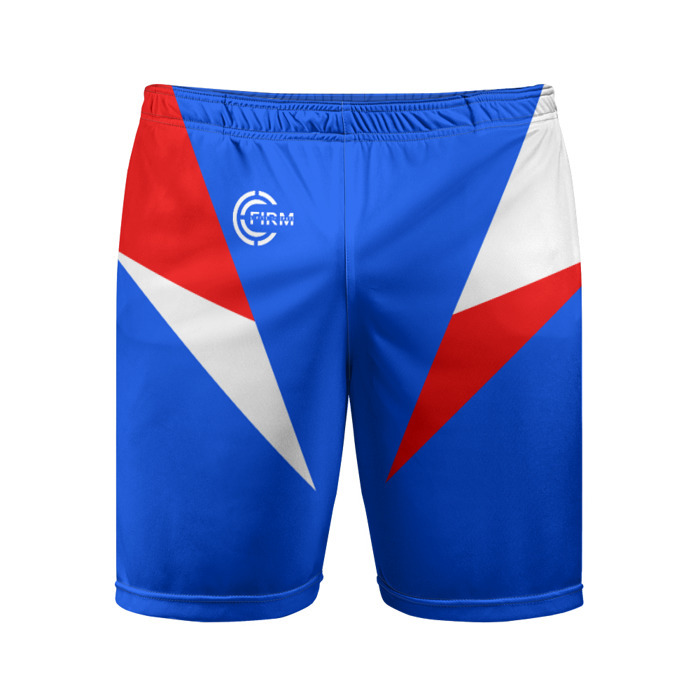 Мужские шорты спортивные FIRM с расцветкой триколор фото