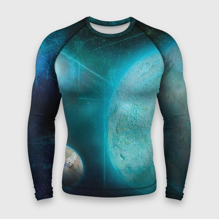 Мужской рашгард 3D Космос и планеты фото