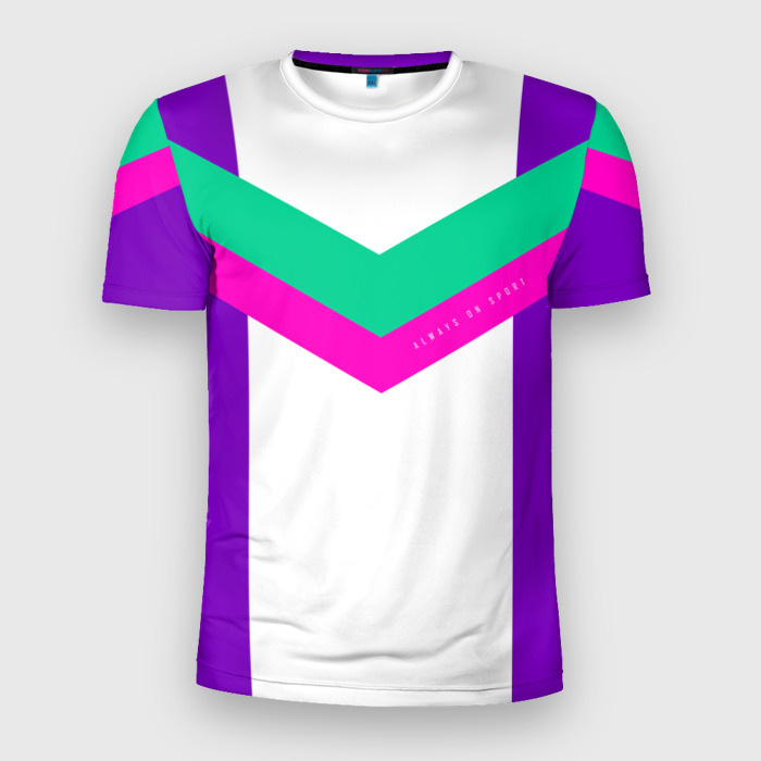 Мужская футболка 3D Slim Always in sports сиреневый фото