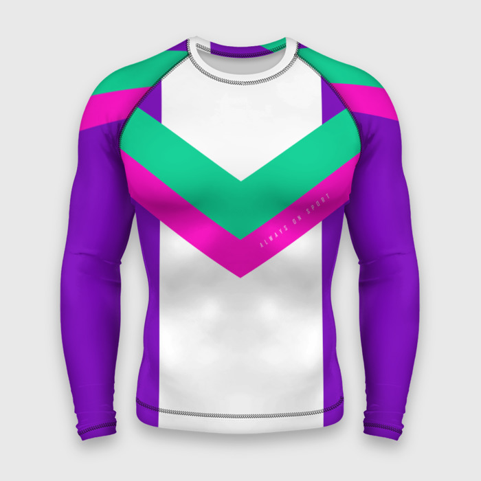 Мужской рашгард 3D Always in sports сиреневый фото