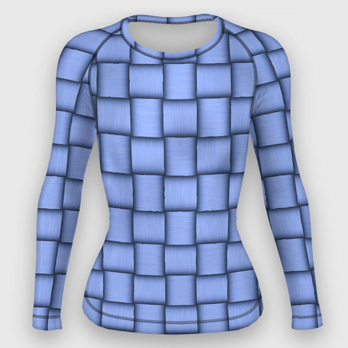 Женский рашгард 3D Фиолетовое ленточное плетение фото