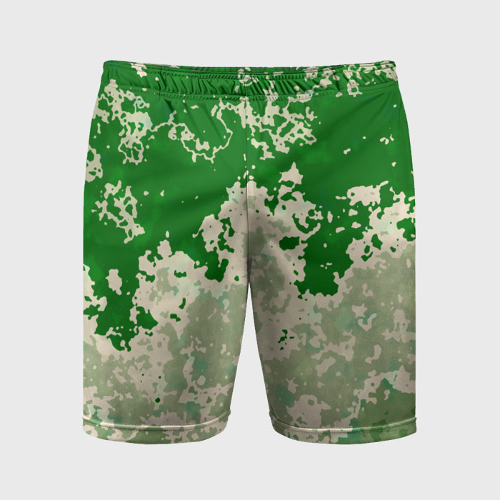 Мужские шорты спортивные Абстракция в зелёных тонах фото