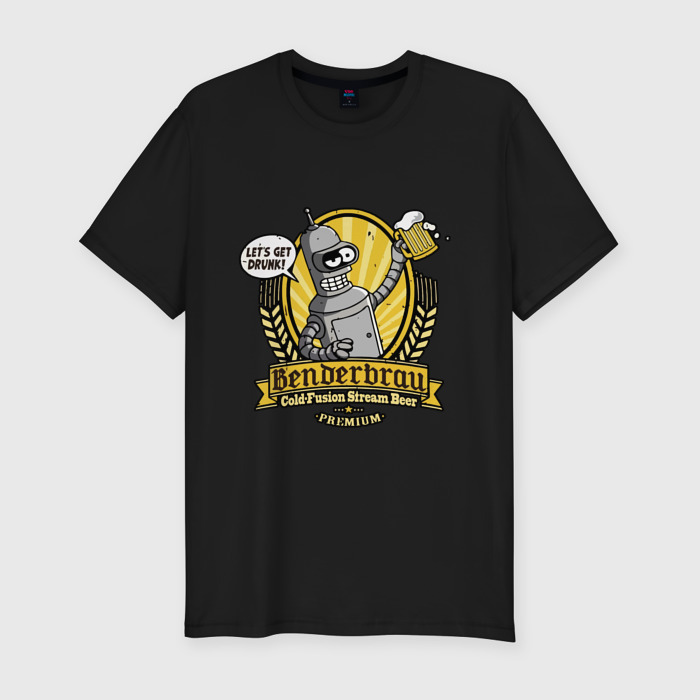 Мужская футболка хлопок Slim Benderbrau premium beer фото