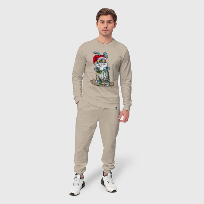 Мужской костюм хлопок Недовольный кролик фото