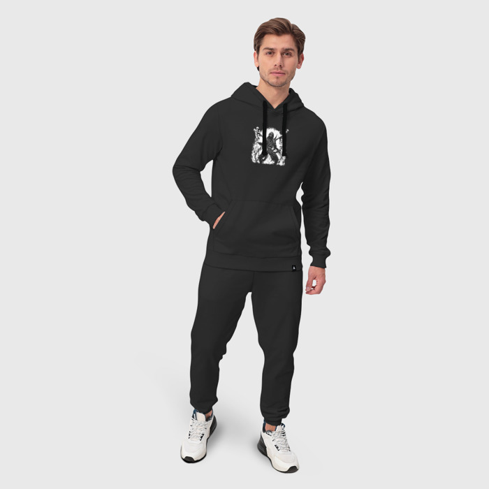 Мужской костюм хлопок с толстовкой Ninja of darkness фото