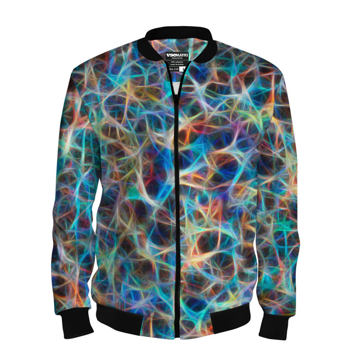 Мужской бомбер 3D Нейро космос фото